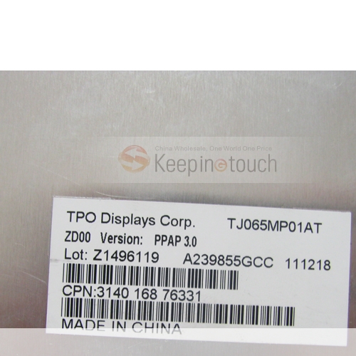 TJ065MP01AT LCD Screen Display + Touch Screen Digitizer Panel Replacement