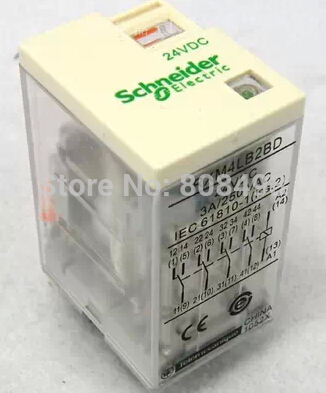 10pcs/Lot RXM4LB2BD TeSys D Plug Type Intermediate Relay DC 24V 3A 4 Pair Contact  with LED New