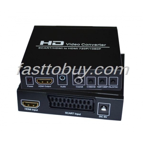 Converter series SCART+HDMI to HDMI+HDMI One year quality assurance NEW