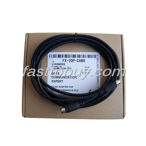 FX-20P-CABO PLC connecting cable Connect Mitsubishi FX-20P and FXo/FX2n/FX1N series programmer Round 8-pin & round 8-pin