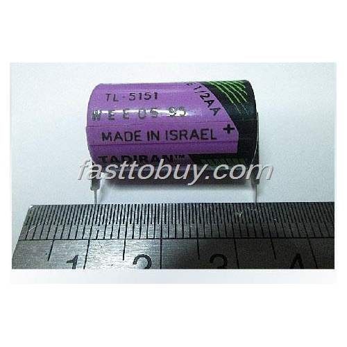 TL-5151 Lithium battery for TADIRAN PLC without plug SIZE 1/2AA 3.6V 0.7Ah 0.5mA Diameter:14.5 mm Length:25.2 mm