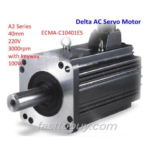 Delta AC Servo Motor A2 Series ECMA-C10401ES 40mm 220V 3000rpm with keyway 100W New