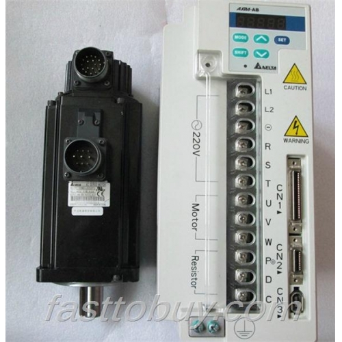 Delta 400W 0.4KW AB Series Servo System (Drive + Motor) ASD-A0411-AB + ECMA-C30604PS New