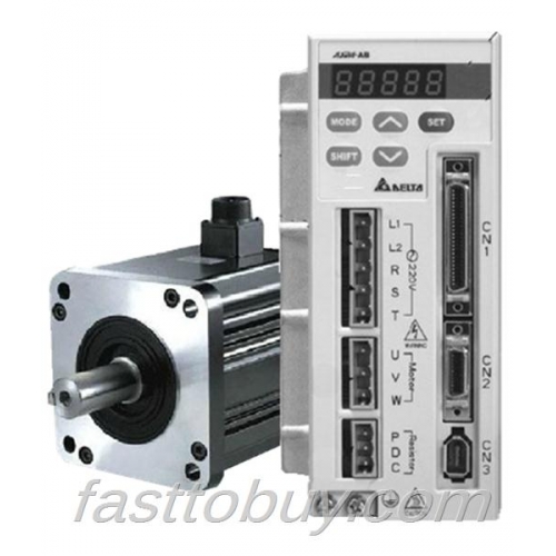 Delta 400W 0.4KW AB Series Servo System (Drive + Motor) ASD-A0421-AB + ECMA-E31305RS New