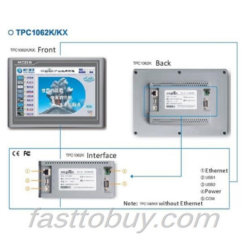 Embedded Touch Screen HMI TPC1062K 800x480 10.2 Inch Ethernet 2 com NEW original