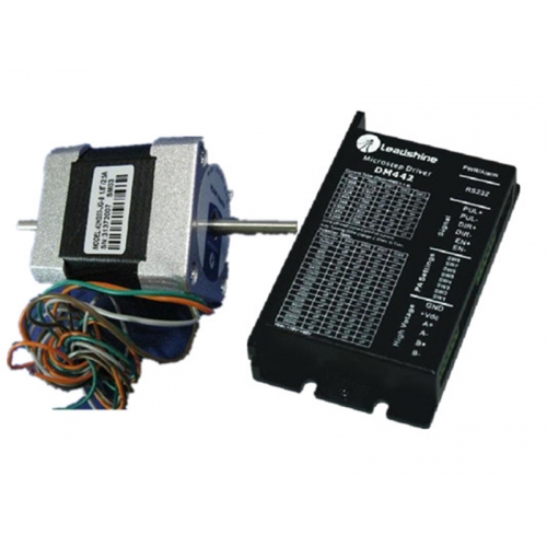 Leadshine Dual shaft NEMA17 42mm 57.2oz-in 0.4N.M 18-40VDC 2phase Stepper motor Drive kits 42HS03-JG-B+DM442