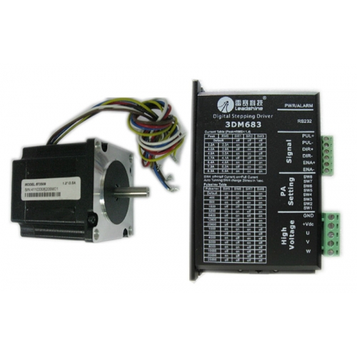 Leadshine NEMA23 57mm 128oz-in 0.9N.M 24-60VDC 3phase Stepper motor Drive kits 573S09+3DM683