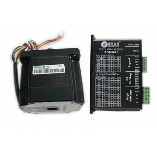 Leadshine NEMA34 86mm 312oz-in 2.3N.M 24-60VDC 3phase Stepper motor Drive kits 863S22+3DM683