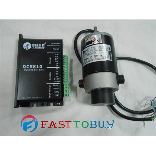 Leadshine 24V 50W 21.4ozin 0.15NM  3500RPM DC Brushed Servo Motor Drive kits DCM50202-02D-1000+DCS810