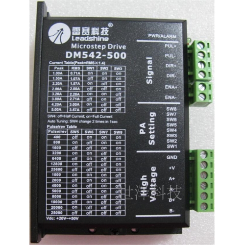 Stepper Motor Drive 2ph 5A 2.1NM NEMA23 57mm 4 Wire 18-50VDC For CNC Engraving Machine 57HS21A+DM542-500