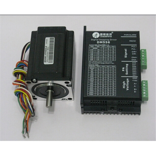 Stepper Motor Drive 2ph 4A 2.2NM NEMA23 57mm Single shaft 18-50VDC For CNC Engraving Machine 57HS22-A+DM556