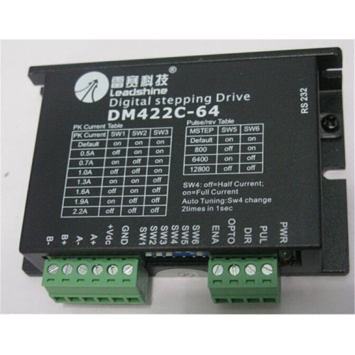 CNC Stepper Drive 2ph 0.5~2.2A 18~40VDC Pneumatic Marking Machine Matching Nema15 17 Motor DM422C-64 Leadshine