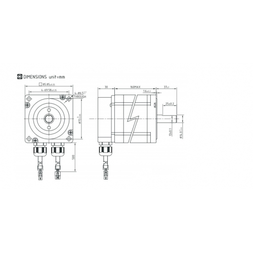 DSP Closed-Loop Step Motor Drive Kit 20-70VAC/30-100VDC 2PH 6A 4.5NM NEMA34 86mm Cutting Machine