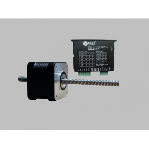 Through the shaft screw linear stepper drive motor kit NEMA17 42mm 2phase0.22N.M TR6.35*3.65(P2)310mm 18~40VDC Microstep