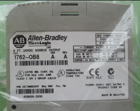 1762-OB8 AB Allen-Bradley PLC 24VDC 8 Outputs Digital Output Module 1762 Series Original brand new