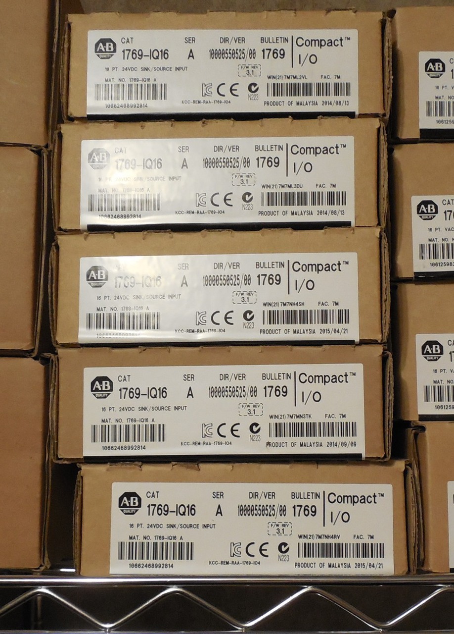 1769-IQ16 AB Allen-Bradley PLC 24VDC 16 Inputs Compact Digital DC I/O Module 1769 Series Original brand new