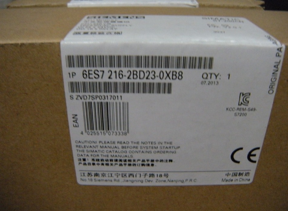 216-2BD23-0XB0 Siemens PLC 6ES7 New in box