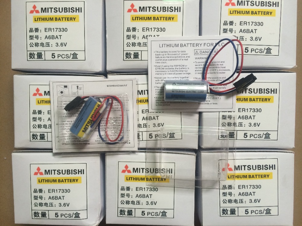 A6BAT Lithium battery(ER17330V/3.6V) for Mitsubishi ANS PLC with plug 3.6V