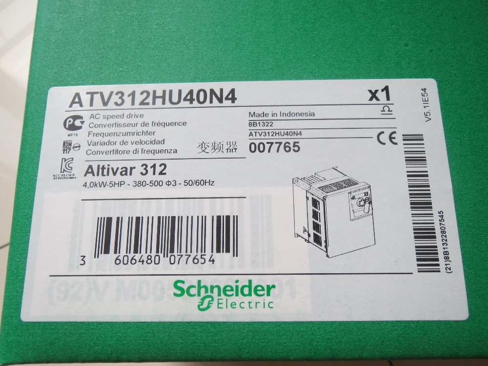 ATV312HU40N4 VFD Inverter  Input 3ph 380V Output 3ph 380V 9.5A 0.5~500Hz 4.0KW 5HP with EMC New