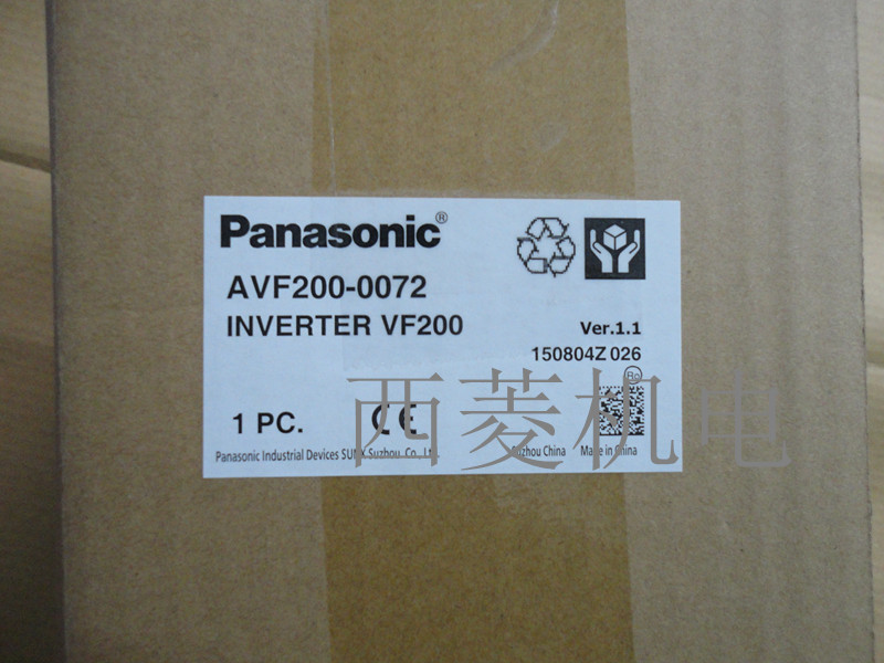 AVF200-0072 Panasonic VFD input 1 Ph 220V 4.2A 0.75KW 400Hz for Textile Machine 1 year Warranty