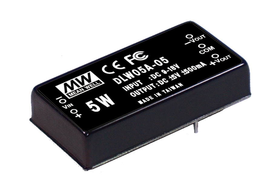 DLW05C-12 MEAN WELL 5W 36~72V Input?2V Regulated Dual Output DC-DC Converter Power Supply