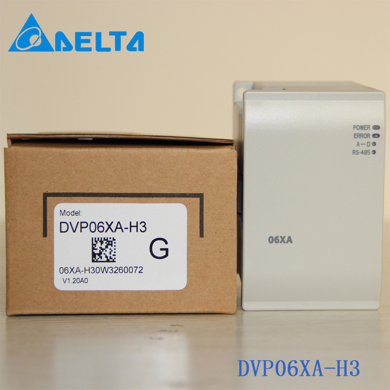 DVP06XA-H3 Delta PLC 4 channel input 2 channel output 16-bit resolution Analog Module Original brand new