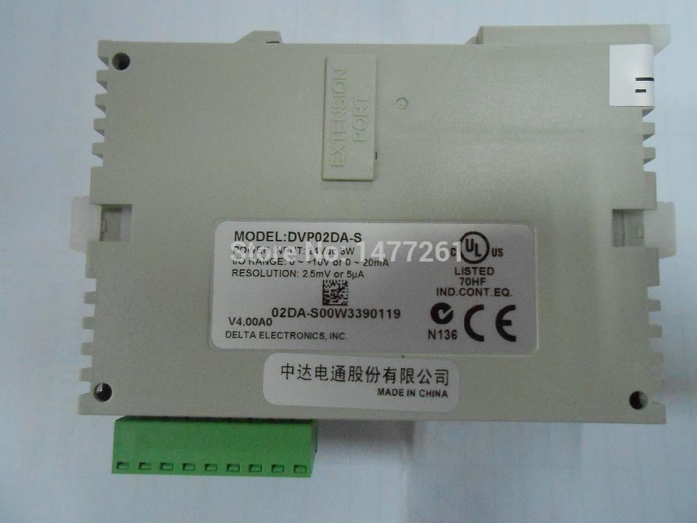 Delta PLC 2-channel analog output module DVP02DA-S New