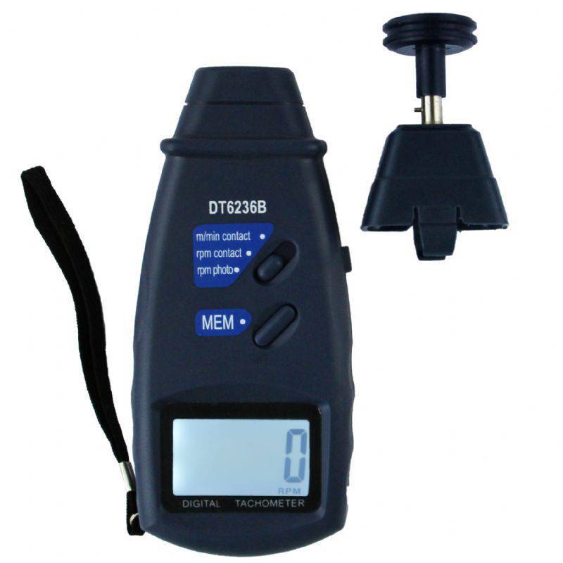 Digital Laser Photo &Contact Tachometer RPM Meter Surface Speed Meter DT2236B