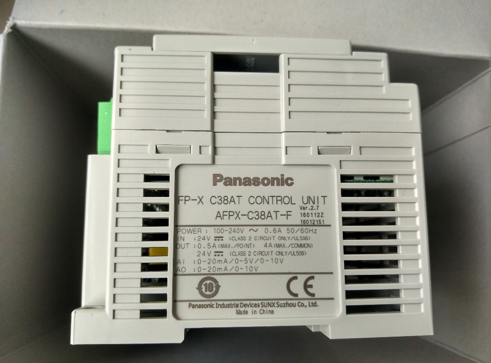 FP-X C38AT AFPX-C38AT Panasonic PLC AC100-240V 16 DC input points 16 NPN output points FP-X Control Unit Original New