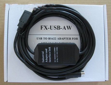 FX-USB-AW USB interface PLC programming cable for Mitsubishi FX3U series programmer with communication indicator light R