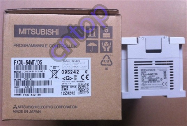 FX3U-64MT-DSS PLC 24V DC 32DI 32DO Transistor Mitsubishi with Programing Cable