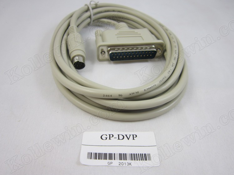 GP-DVP Communication cable for PROFACE HMI and Delta DVP series PLC 25-pin male & round 8-pin Length:3m