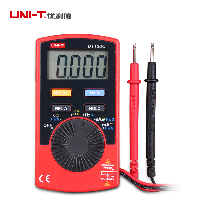 LCD Digital Multimeter Pocket Voltmeter Current Tester Meter UT120C UNI-T