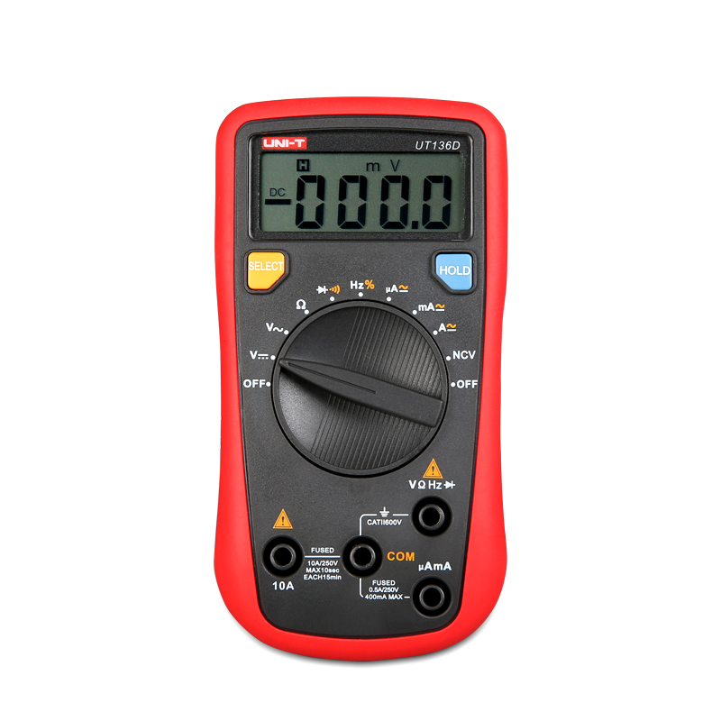 Multimeter Non Contact Voltage Auto Range AC DC UT136D UNI-T