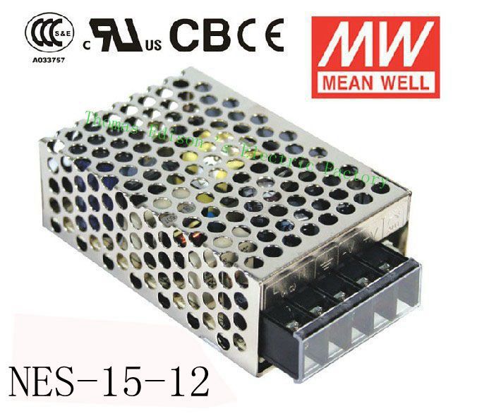 NES-15-12 MEAN WELL 15W 12V1.3A Single Output Switching Power Supply