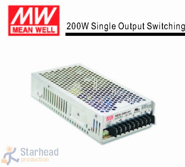 NES-200-12 MEAN WELL 200W 12V16.5A Single Output Switching Power Supply