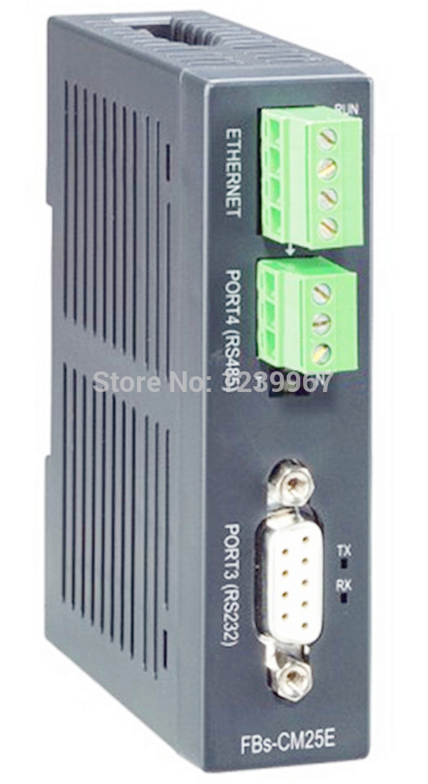 PLC 24VDC 1 RS232 Port3 and 1 RS485 Port4 and Ethernet network interface communication Fatek FBs-CM25E Module New