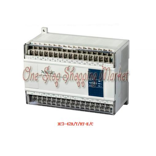 PLC CPU DC24V 24 DI NPN 18 DO Relay&Transistors XC3-42RT-C with  programming cable New