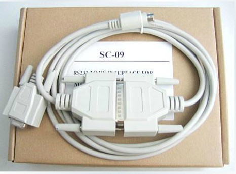 SC-09 RS232 interface PLC programming cable For Mitsubishi FX & A series programmer Length:2m  White