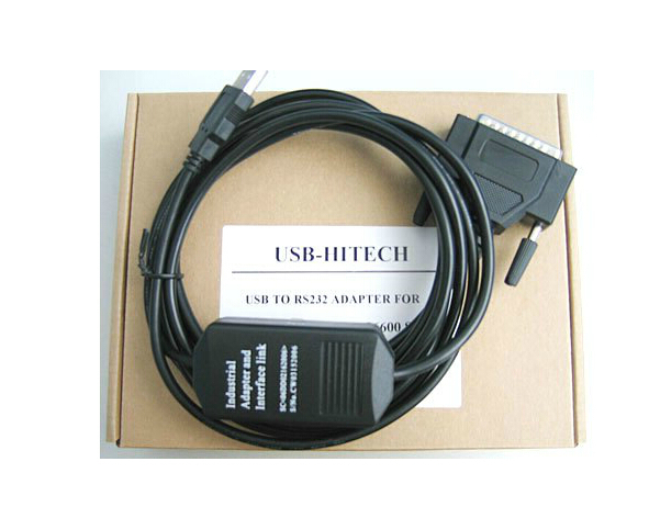 USB-PWS6600 USB programming download cable with communication indicator light for HITECH PWS6600 series HMI 25-pin male 