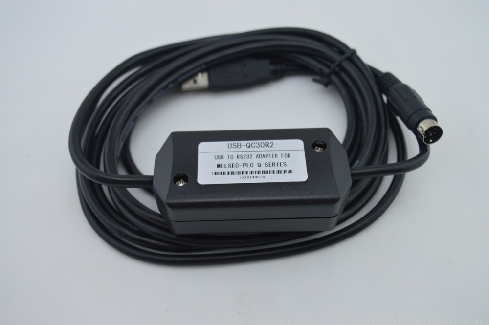 USB-QC30R2 USB interface PLC programming cable for Mitsubishi Q series programmer Round 6-pin Length:3m