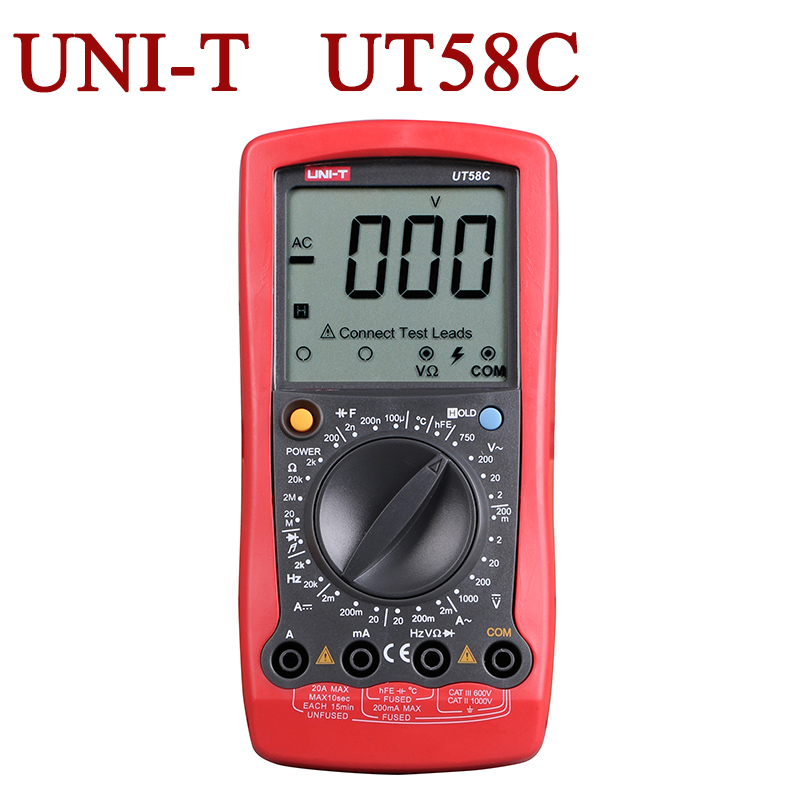 Volt Amp Ohm Hz Temperature Digital Multimeter UT58C UNI-T